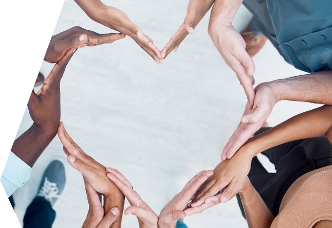 Teambild – Herz aus Händen