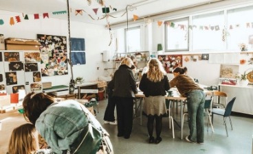 Studierende am Tag der offenen Tür