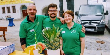 Jobmeile 2018 Messestand von "Pflege&DU" auf der Jobmeile 2018 in Neumarkt.