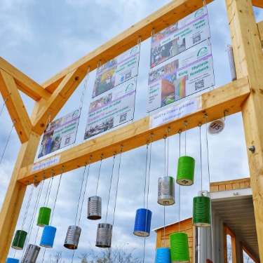 Ausstellungsbeitrag der Fachakademie auf der Landesgartenschau Ingolstadt Die Fachakademie für Sozialpädagogik Ingolstadt der bfz präsentiert sich mit einer „Klanginstallation“ auf der diesjährigen Landesgartenschau.